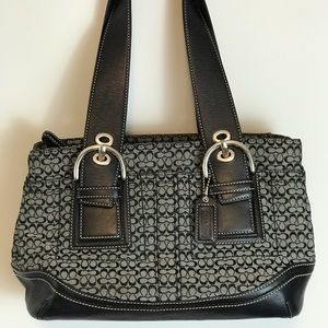 💕Vintage Coach 13742 Soho Jacquard pleated tote💕